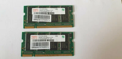- 3 x Mémoire RAM SO-DIMM 256MB DDR/DDR1  1 x PC2100S / 2 x PC2700S MICRON HYNIX - Photo 1/2