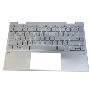 New Silver Palmrest Backlit Keyboard M82698-001 For HP Envy X360 13M-BD1033DXUMA - Picture 1 of 7