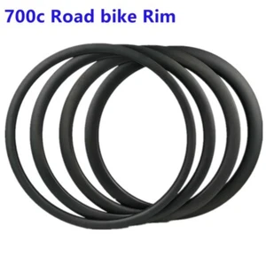 Llantas de bicicleta de pista o carretera 700C de fibra de carbono sin cámara ruedas de bicicleta 24 28 32 orificios - Imagen 1 de 14
