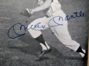 Mickey Mantle full magazine signed 8x10 B & W photo on inside front page PSA LOA - Picture 1 of 5