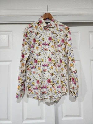 Report Collection Slim Fit -Coupe Adjustee Button Up Floral Shirt Size L (16) - Image 1 of 4