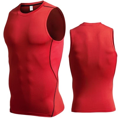 Sports Vest Men's Tight Fitting Fitness Training Running Speed Drying Basketball - Image 1 of 4