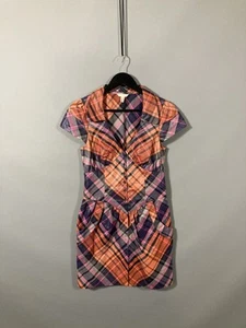 TED BAKER Dress - Size 2 UK10 - Check - Great Condition - Women’s - Picture 1 of 4