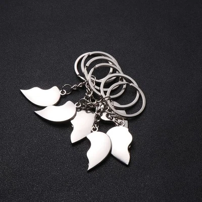  3 Pairs Porte Clé Amour Clés Amoureux Porte-clés Keychain Cardiaque - Image 1 of 4