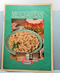 Vintage Kraft Promo Recipe Leaflet 1988 Meals Made Easy Quad Marketing Produced - Picture 1 of 5