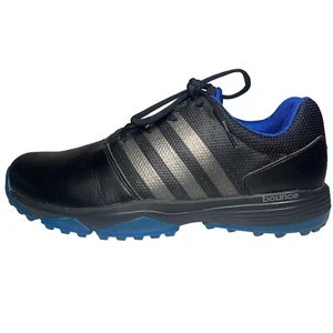 Adidas Bounce Adipower Black Leather Golf Shoe Bounce 791001 Men's Size 11 EUC! - Picture 1 of 13