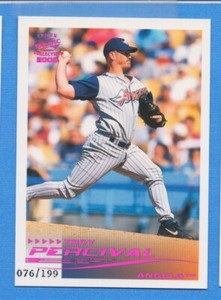 2000 Pacific Crown Collection Holographic Purple #6 Troy Percival Angels 76/199