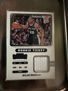 Muestras de boletos de novato Panini Contenders Malaki Branham 2022-23 RC No. RTS-MBS - Imagen 1 de 2