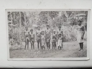 Vintage RPPC ethnische Familie Aktfoto - Bild 1 von 7