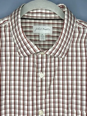 Camisa a Cuadros John W. Nordstrom Manga Larga Algodón Supima Para Hombres XL 48 Pecho Foto 1 de 4