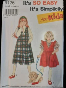Simplicity 9126 Vintage Child's Jumper in 2 lengths size 3-8 - Picture 1 of 2