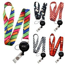 SpiriuS Lanyard Neck strap for ID card badge Holder retractable reel with or not