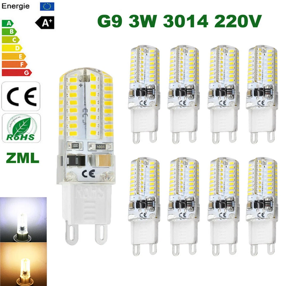 3W G9 led bulb 220V 64leds Capsule light Corn bulbs Replace Halogen lamp SMD3014 - Image 1 of 4