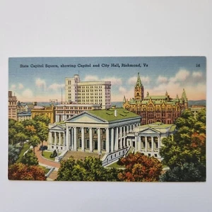 Vintage Postcard Virginia State Capitol City Hall Richmond VA 1900s Capitol News - Picture 1 of 5