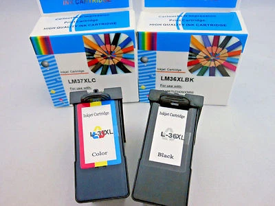 36XL BLK & 37XL CLR Ink Cartridge for Lexmark X6675 X6650 X5650 X4650 X3650 2pK - Image 1 of 3