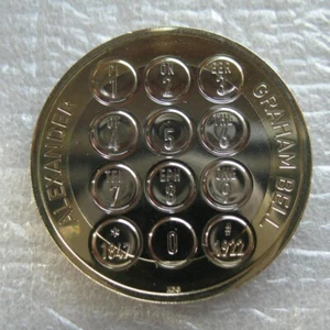 Great Britain UK 2022 2 Pounds Alexander Graham Bell Bi-metallic Coin - Picture 1 of 2