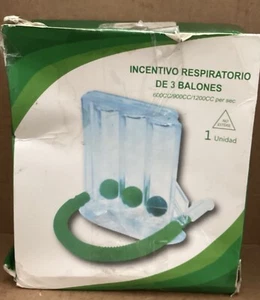 Incentive Spirometer 3-ball Respiratory Exerciser New-The Box Is Damage - Picture 1 of 2
