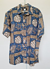 Black Point Men's Blue XL Hawaiian Shirt Turtles and Outriggers Made in USA
