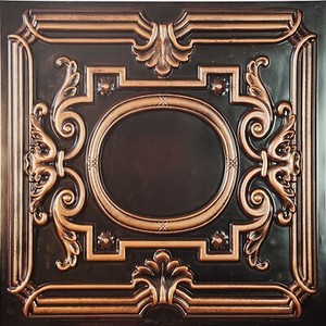Faux tin Ceiling tiles antique weather copper decor wall panels PL18