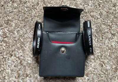 Set of x 2 Hakuba 49mm Filters - 1A & Polarizer + Case - Image 1 of 4