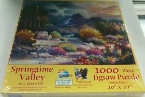 SUNSOUT JIGSAW PUZZLE "SPRINGTME VALLEY" JAMES LEE 1000 PIECES 20" X 27" DESERT