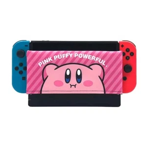 Kirby Nintendo Switch Dock Sock - “Pink Puffy Powerful” Suede Sleeve Brand New! - Picture 1 of 3