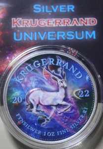 Sudáfrica 1 borde "Krugerrand" 2022 plata 1 oz BU #F7214 "Universo" solo 250 - Imagen 1 de 10