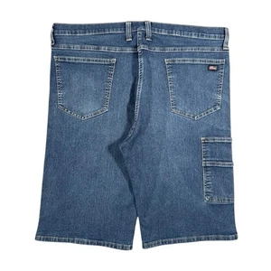 Dickies Blue Regular Fit Denim Shorts Work Jorts W38 Workwear Utility Carpenter - Picture 1 of 8