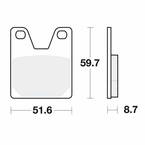 Pastillas de freno TRW estándar MCB702 para Yamaha YZF-R7 750 1999-2000 Foto 1 de 1
