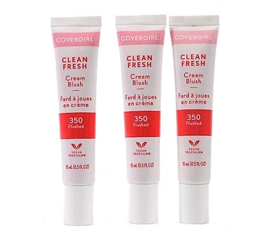 Lote de 3 Covergirl Clean Fresh Blush Cream #350 enjuagadas Foto 1 de 2