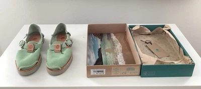 Brand New Satorisan Sundance Perforated Marnie Shoes Women's  37 US7 Sage Green - Image 1 of 4