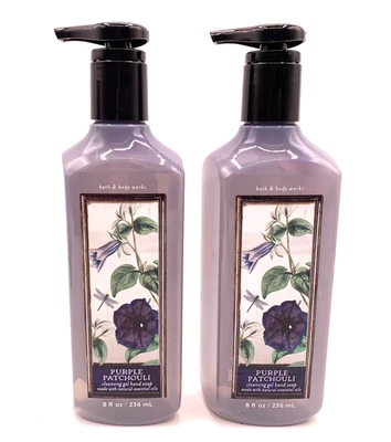 Juego de 2 botellas de gel suave de pachulí púrpura Bath & Body Works de 8 oz Foto 1 de 2