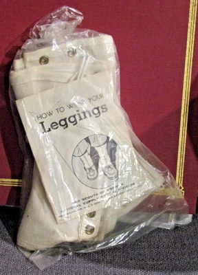 MIB C.1954 Boy Scouts of America BSA Official Boot Leggings Spats Size Medium - Image 1 of 3