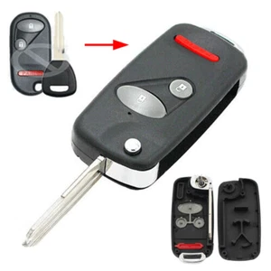 Llavero abatible con llave remota abatible de conversión de 2+1 botones para Honda Accord Civic Prelude - Imagen 1 de 6