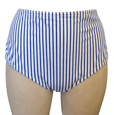 Freya SWIM 6555COT Totally Stripe Midi Badeslip Gr.14 L  Bikini Streifen in Blau - Bild 1 von 3