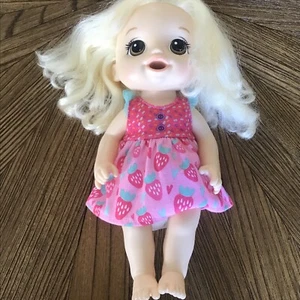 Baby Alive Magic Mixers Blonde Baby Doll Strawberry (Used) With Original Dress - Picture 1 of 6