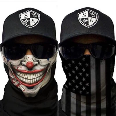 Get 2 Salt Armour SA Fishing Face Shield / Mask Joker + American Flag — 第 1/4 张图片