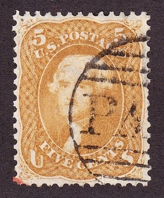US 67 5c Jefferson Used VF-XF w/ Paid Cancel SCV $850 - Image 1 of 2