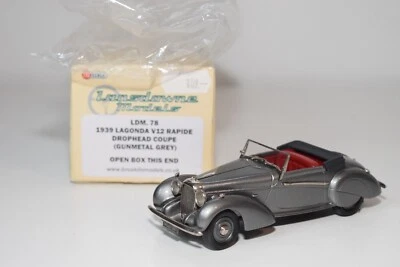 A80 1:43 LANSDOWNE MODELS LDM78 LDM 78 LAGONDA V12 RAPID 1939 GUNMETAL GREY MIB - Immagine 1 di 4