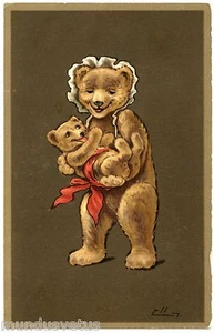 Artist signed. Ellam. Mamie bear. Teddy. Granny bear. - Picture 1 of 2