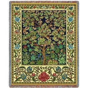 Manta de tapiz floral 72x54 del árbol de la vida William Morris - Imagen 1 de 1