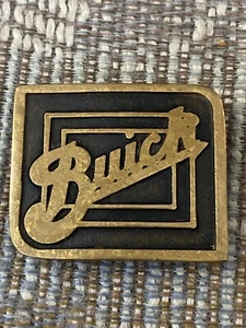 WB01157 VINTAGE 70er UB ***BUICK*** ALTES LOGO MASSIVE BRONZE SCHNALLE - Bild 1 von 3