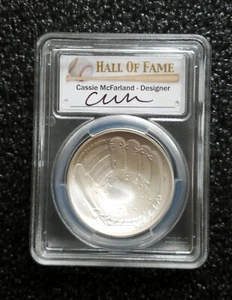 2014 P $1 Baseball Hall of Fame First Strike Silver Cassie McFarland PCGS MS70 - Picture 1 of 4