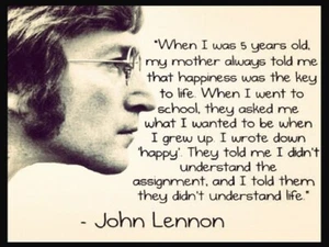 nevera nevera nevera caja herramientas imán 3x4" john lennon inspirador beatles cita - Imagen 1 de 2