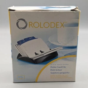 Nuevo archivo de tarjeta Rolodex Petite negro 67060 2,25"x4" incluye 125 tarjetas con reglas - Imagen 1 de 6