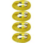 NEW 4 pack LOT 25 FT 3pin shielded XLR M/F mic microphone audio extension cable 