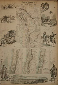 THE WEST COAST OF SOUTH AMERICA, CHILI, PERU AND BOLIVIA BY FULLARTON 1874. - Picture 1 of 1