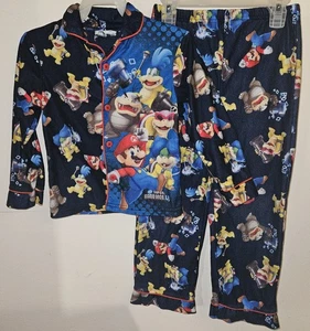 Pijama de franela de 2 piezas SUPER MARIO talla pequeña (6-7) para niños - Imagen 1 de 4