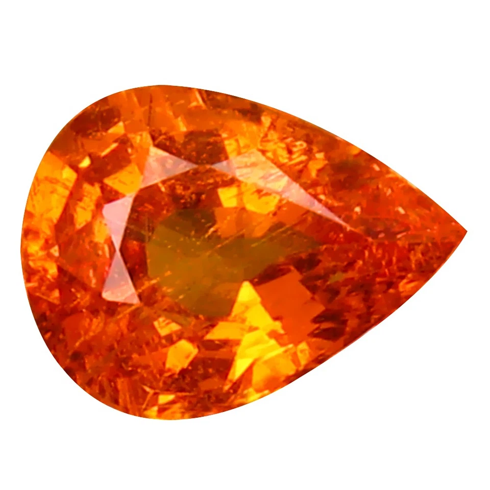 1.23 ct Terrific Pear Cut (8 x 6 mm) Namibia Fanta Orange Spessartine Gemstone - Image 1 of 1