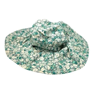 Baby Gap XS Green Floral Cotton Boonie Bush Bucket Hat Garden Pool Beach Wear - Picture 1 of 7